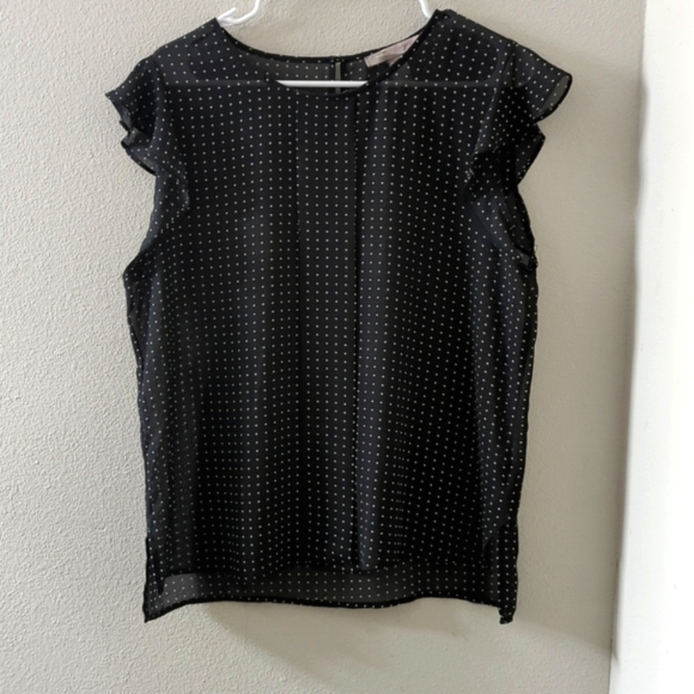 Polka dot black tank top